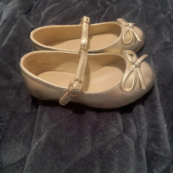 Janie and Jack Shimmering Gold Dress Shoes - Picture 2 of 5